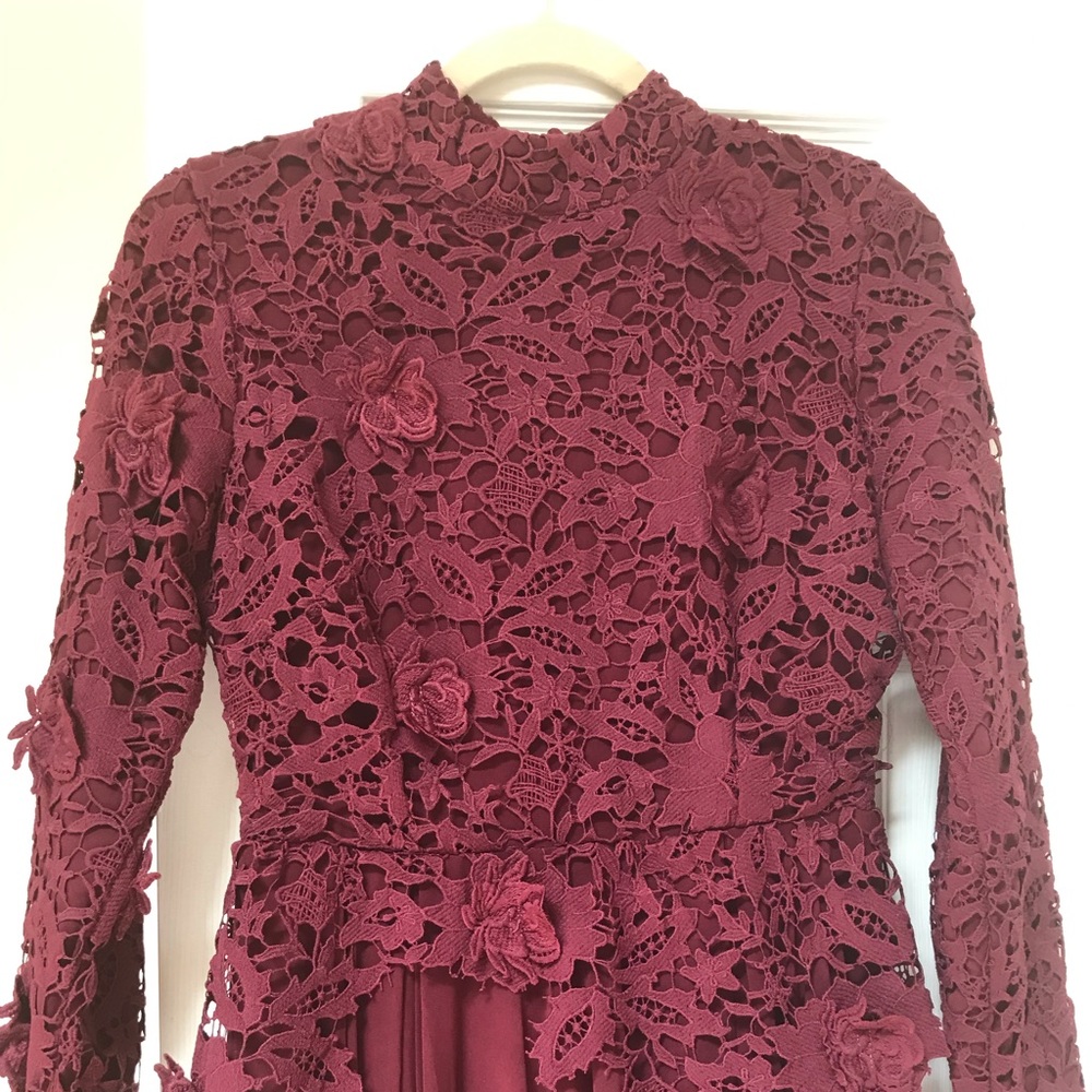 Long burgundy dress